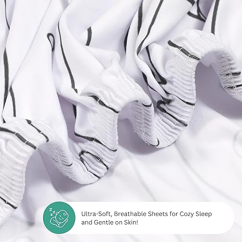 Miniatura 25 de TansyPanda Bassinet Sheets for Baby Delight Snuggle Nest, Chicco LullaGo, Fisher-Price Soothing, SNOO Smart, 3PC, 18 x 30 Inch, Ultra Soft