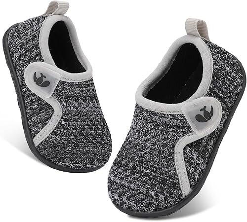 FEETCITY Zapatos de bebé para niños y niñas, zapatos de primera caminata, zapatos de cuna, transpirables, ligeros, sin cordones