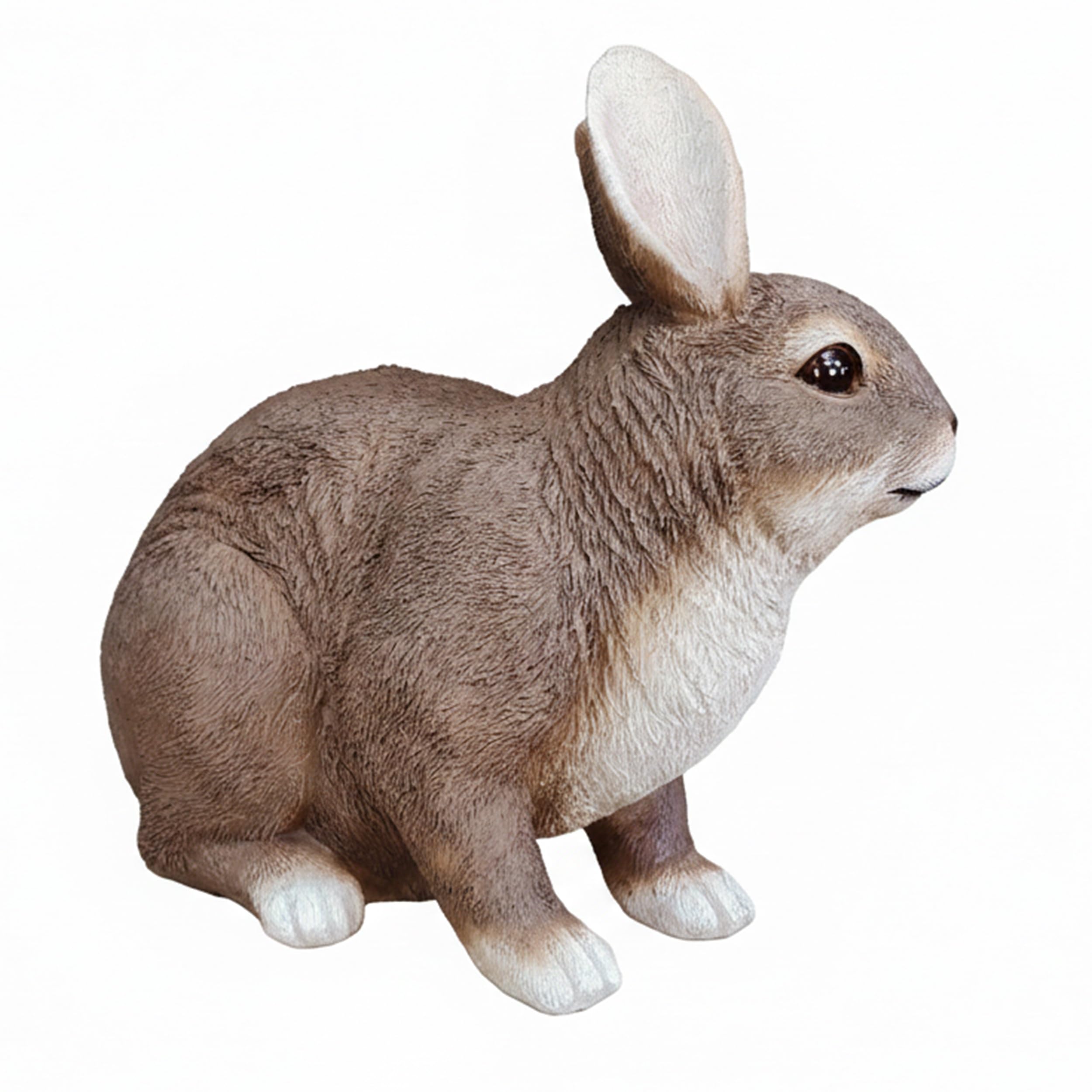 colourliving Deko Hase Figur Gartenfigur Hase stehend realistische Hasenfigur als Osterdeko und Frühlingsdeko für Garten, Terrasse und Zuhause (braun sitzend groß)