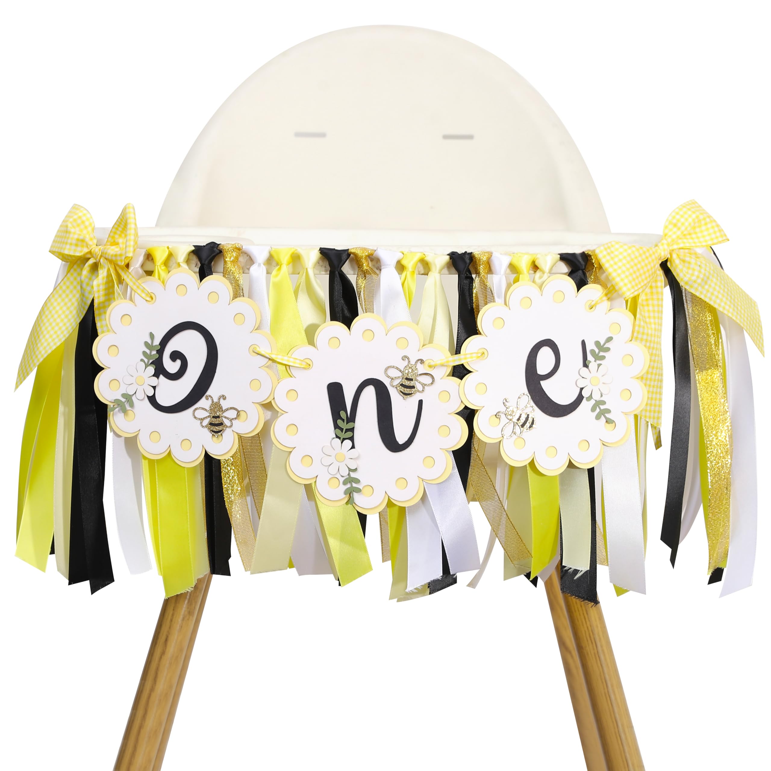 Bannière de chaise haute daisy one pour sublimer le premier anniversaire de bébé