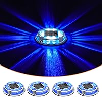 Vista 10 de VOLISUN Luces solares para cubierta de entrada, luces marinas para muelle, paquete de 16 luces solares de tierra de 2 colores en 1 LED, impermeable