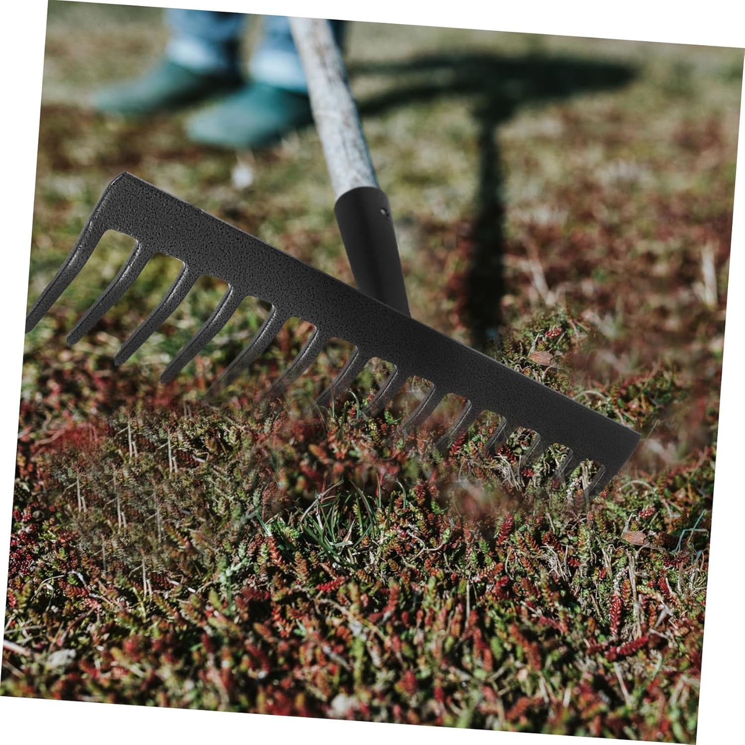 Rake Head Replacement, 14 Tines Rake Head Garden Cleaning Leaf Scoops s Metal Cleaning Tool Heavy Duty Leaf Without Handle for Gardening Tool
