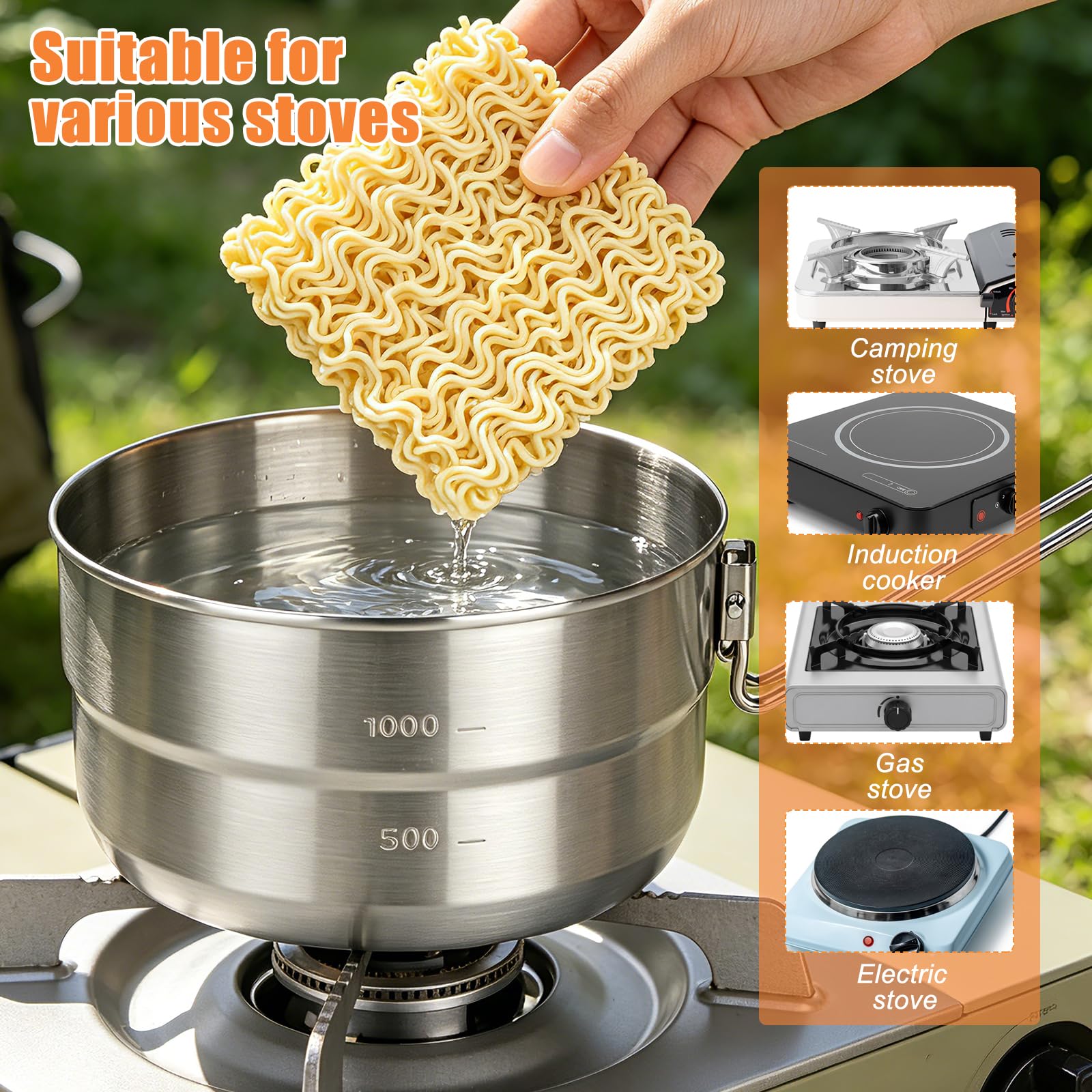 elthmpr 1.5L Camping Topf