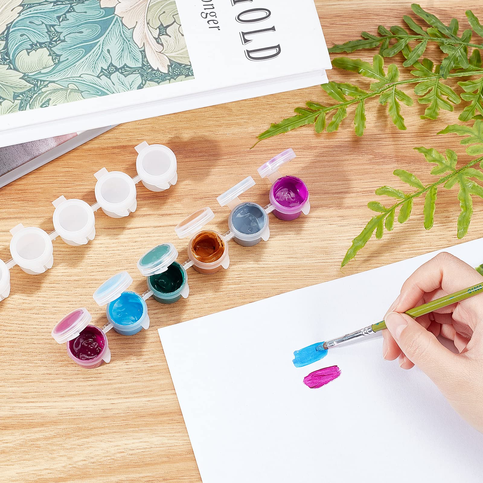 Buy PH PandaHall 120 Pots 5ml Mini Empty Paint Pot Pod Strips Paint