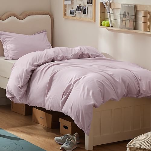 Vista 368 de Bedsure - Juego de funda de edredón de tamaño matrimonial, ropa de cama suave con doble cepillado, 1 funda de edredón (80 x 90 pulgadas) y 2 fundas