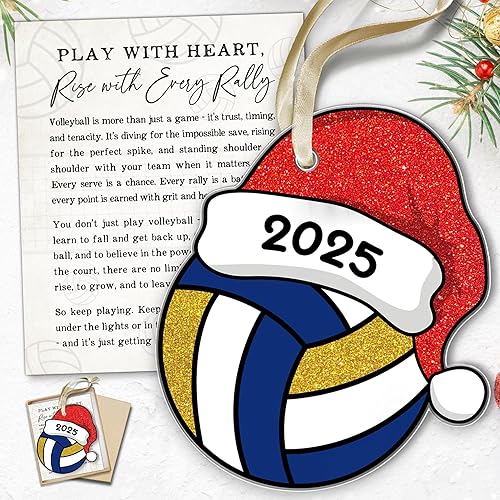 Miniatura 16 de FOURSTUFF Adorno de pickleball 2025 – Regalos de pickleball – Adornos de bola de pepinillo para árbol de Navidad – Divertidos regalos deportivos de