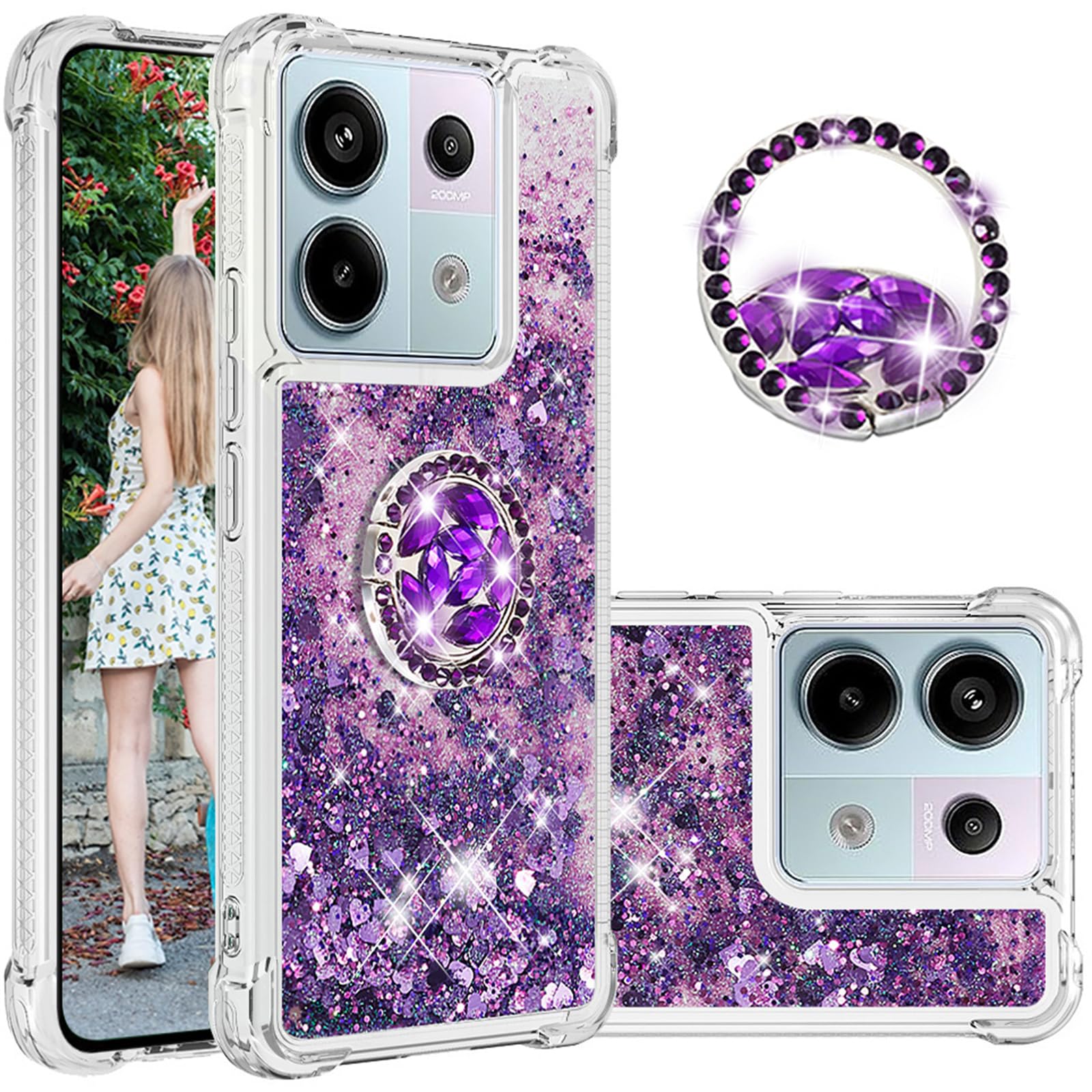 Amazon.com: Ephoou Liquid Quicksand Case for Xiaomi Redmi