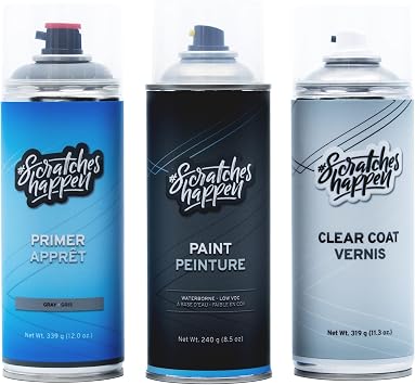 ScratchesHappen Exact-Match Spray Paint - Hypnotique Red 162/C/PKM/RKM for Fiat - Preferred Paint + Clear Coat + Primer