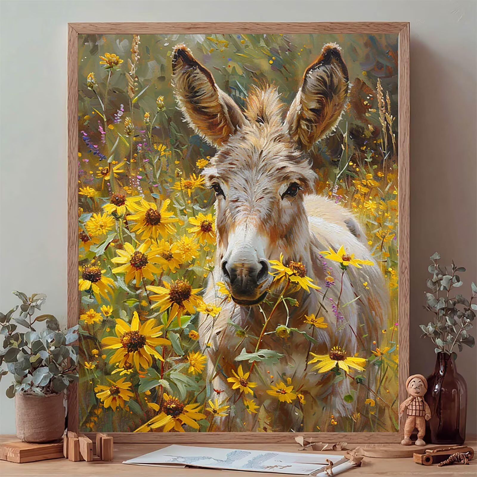 Animal 5D Diamond Painting, Flor Diamond Painting Adultos, 50x70cm 0-1514
