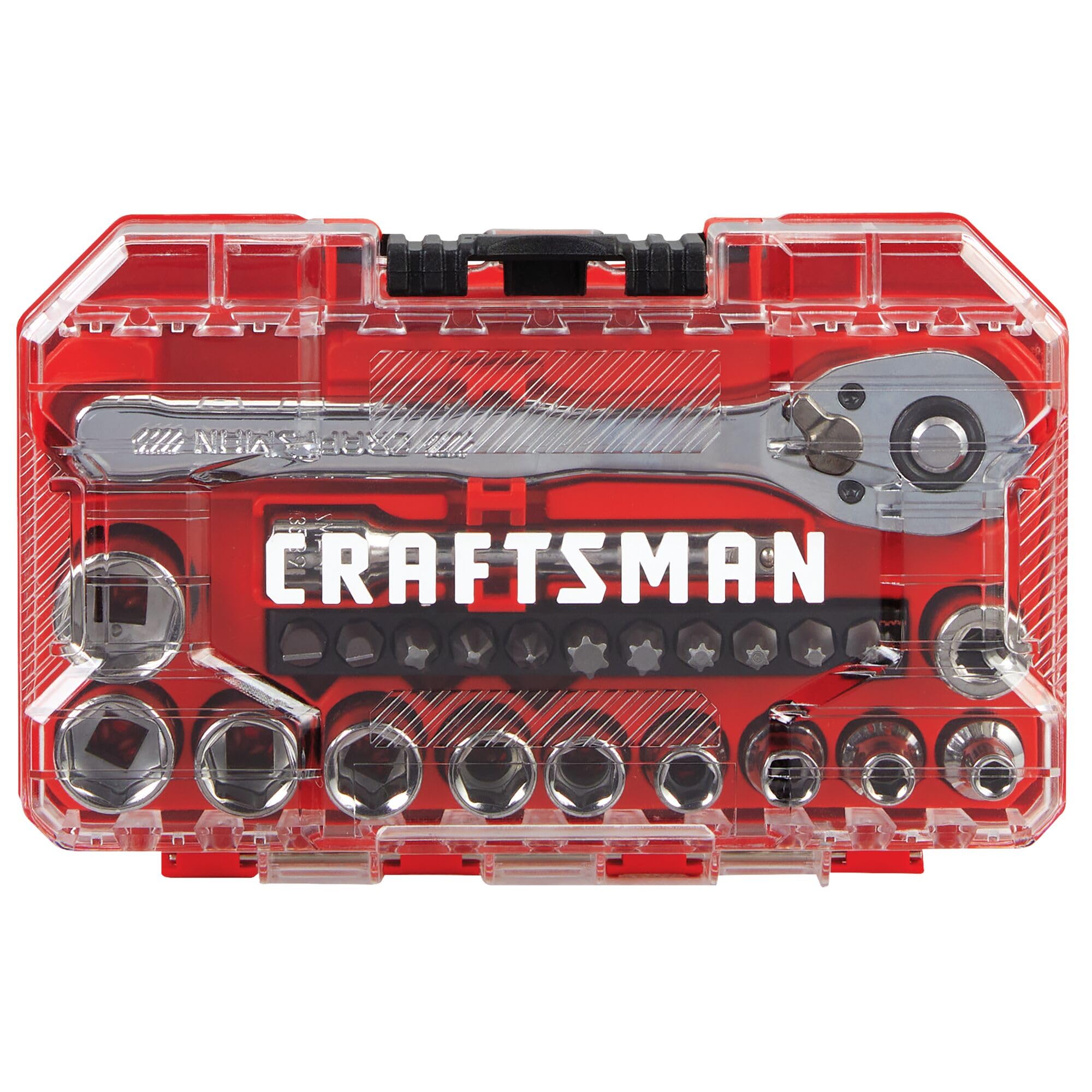 CRAFTSMAN Mechanics Tool Set, 24 Piece, 1/4 Inch Drive SAE