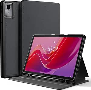 FINTIE Custodia Per Lenovo Tab M11 11 Pollici (TB330) 2024, Con Portapenna, Sottile, Leggera, Posteriore Opaca Traslucida, Funzione Auto Sleep/Wake