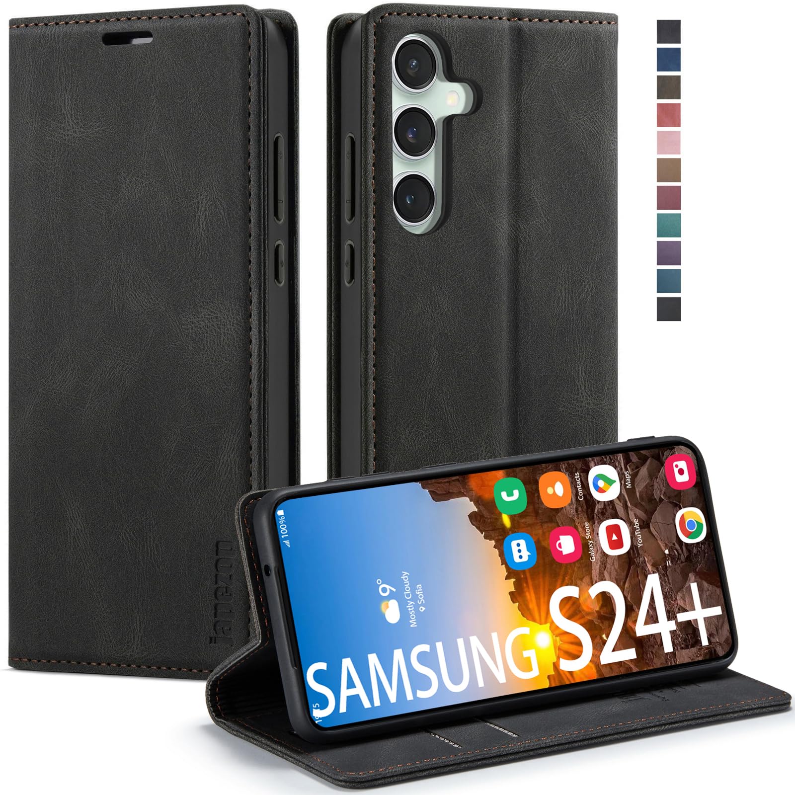 Samsung Galaxy S24 ケース付き Amazon.com: Samsung Galaxy S24+ Plus Wallet Case with [RFID
