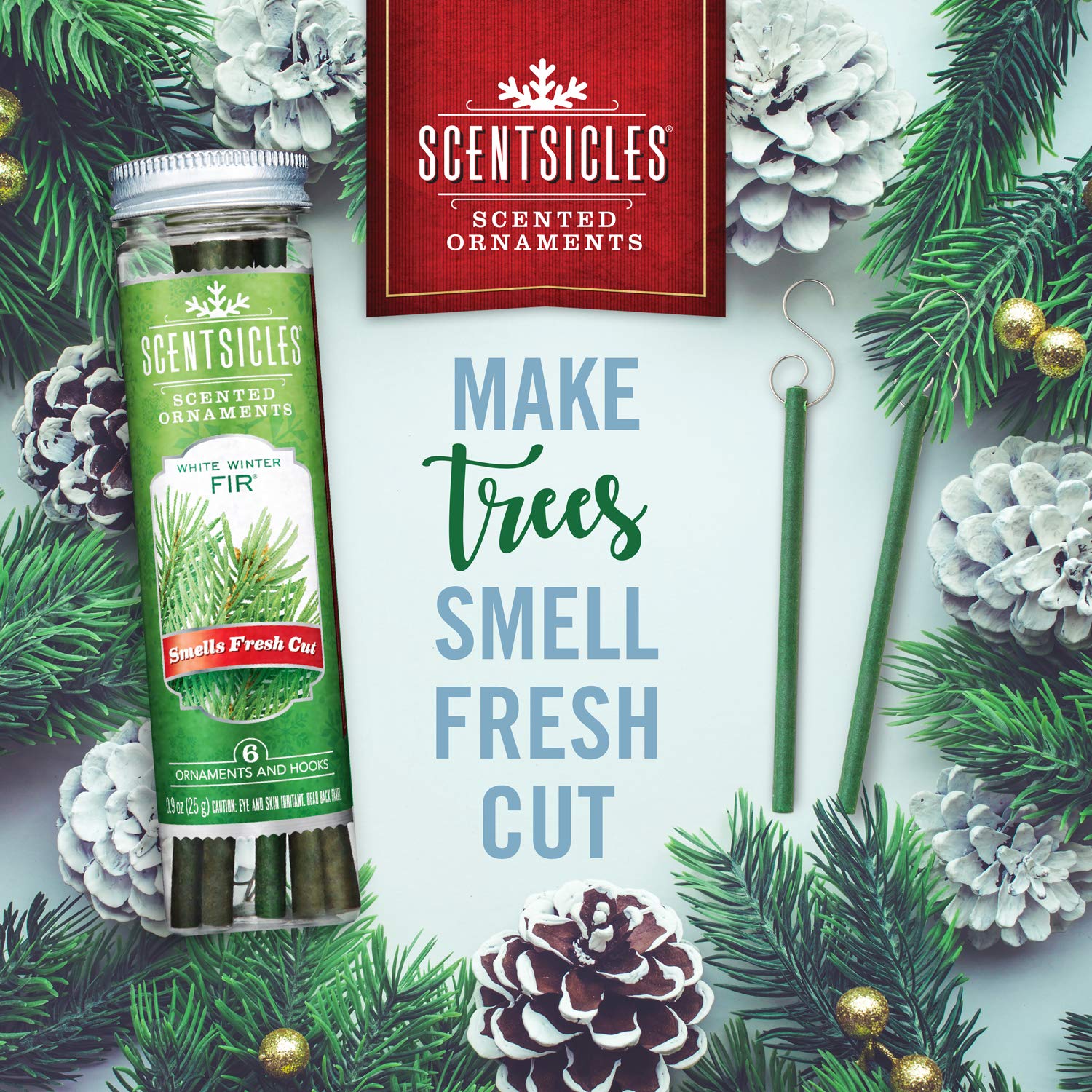 Scentsicles Tree Ornament White Winter Fir Scented Sticks, Green (01108001T) Buy Online in