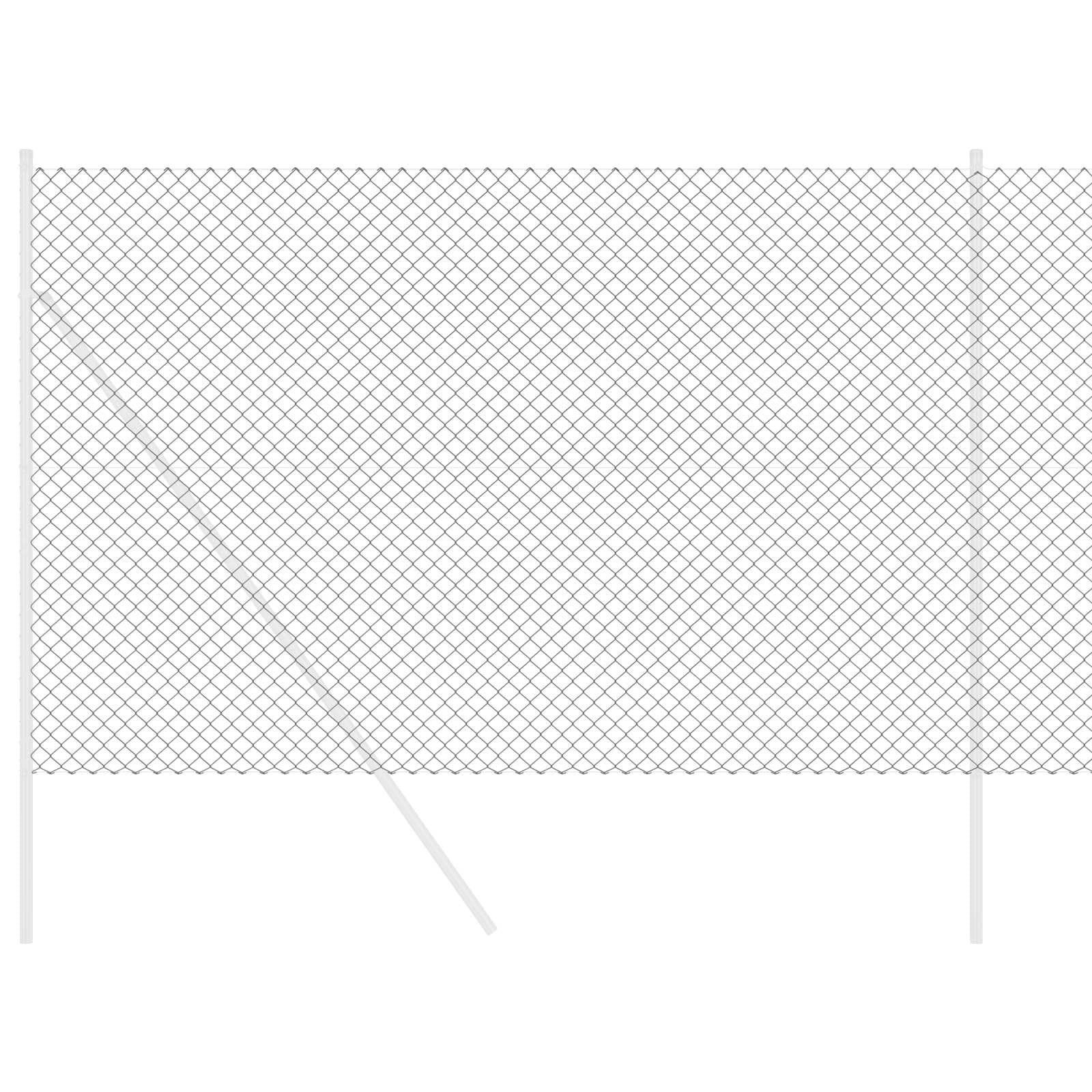 vidaXL Recinzione a rete metallica 10 x 1,6 m Acciaio Grigio