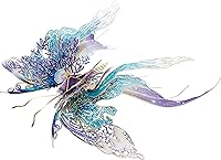 Vista 1 de Microworld Kit de rompecabezas de metal 3D, rompecabezas 3D de mariposa de deseos para adultos, kits de modelo de metal de bendición para el hogar