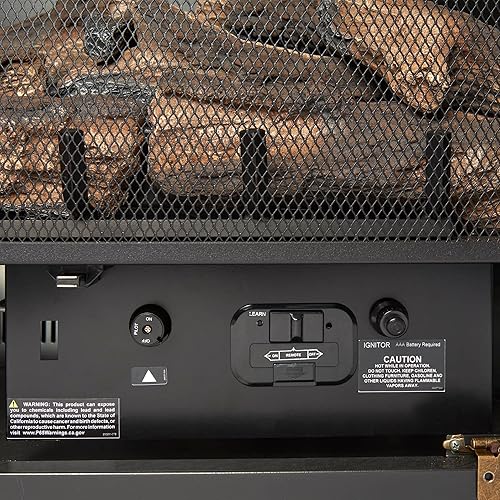 Miniatura 3 de Duluth Forge Sistema de chimenea de gas sin ventilación de combustible dual con chimenea, control remoto, 5 troncos de fuego, uso con gas natural o