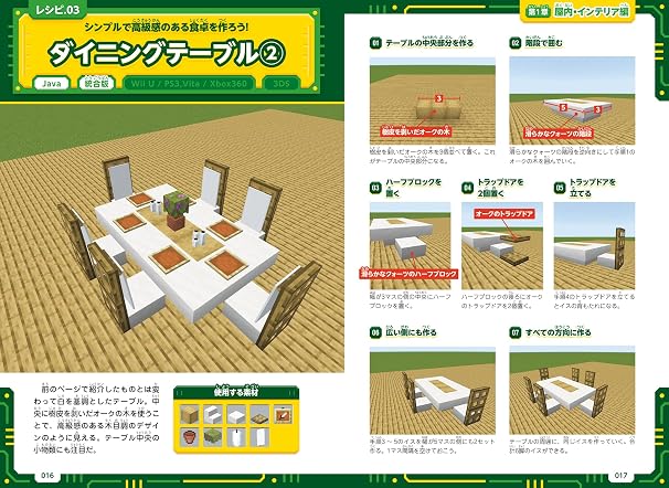 マインクラフト3分建築レシピ ～インテリア・庭づくり・レッドストーンで動く!乗り物～ ぜんぶ3分以内で作れるカンタンで楽しい建築物がいっぱい! マイクラ全機種版対応!