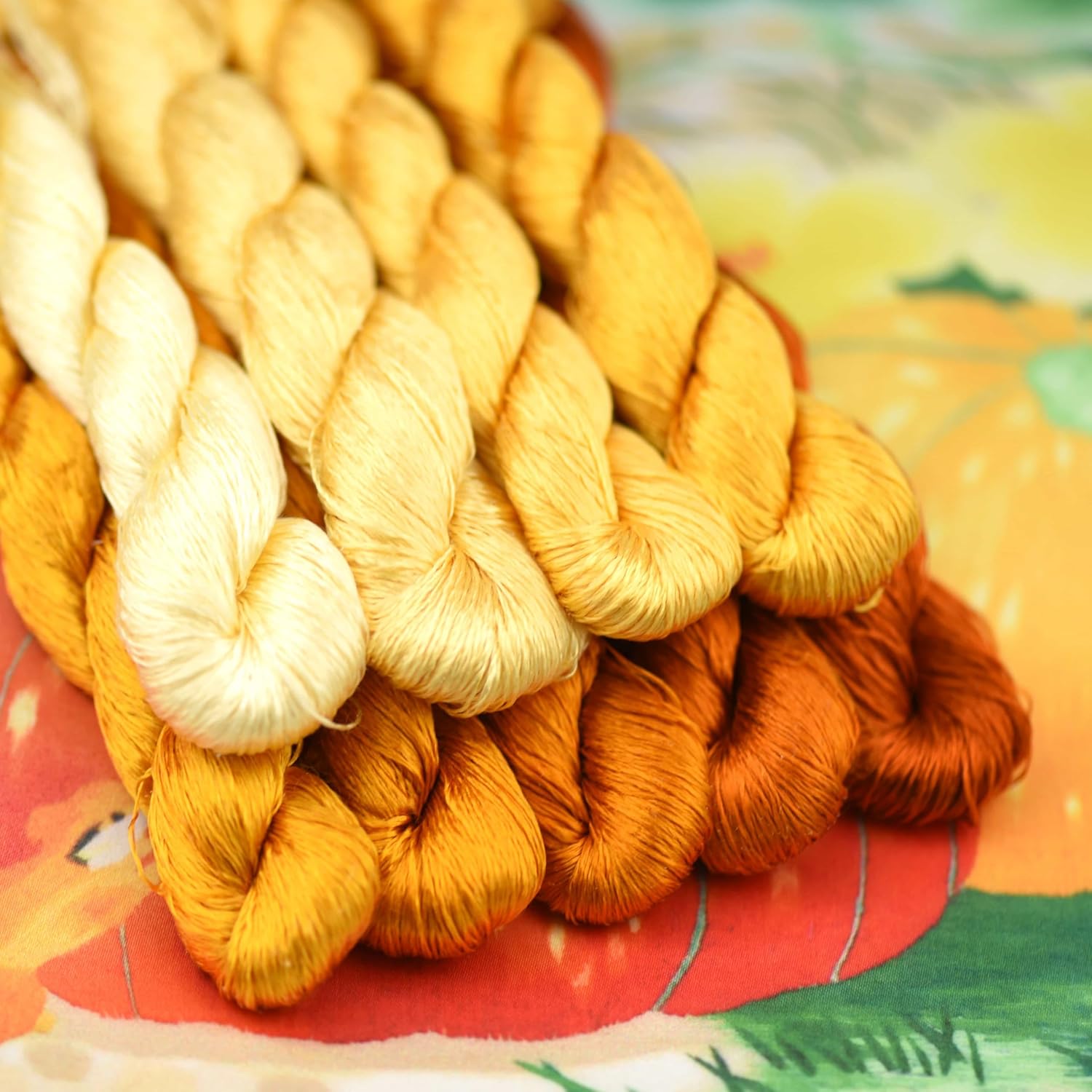 Natural 100% Silk Thread, Handmade Embroidery Thread Silk Floss 9 Colors 110m Each (86)