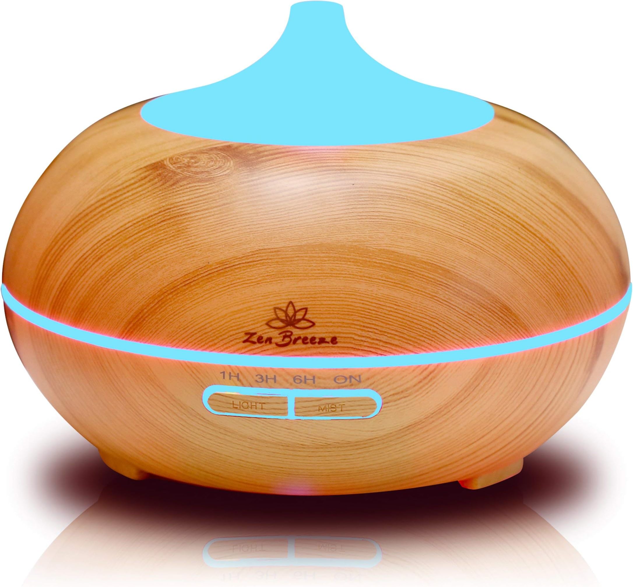 Essential Oil Diffuser, Blue Light Aromatherapy Diffuser, Faux Wood Grain, Housewarming Gift Ideas, Wedding and Birthday Gifts Edition