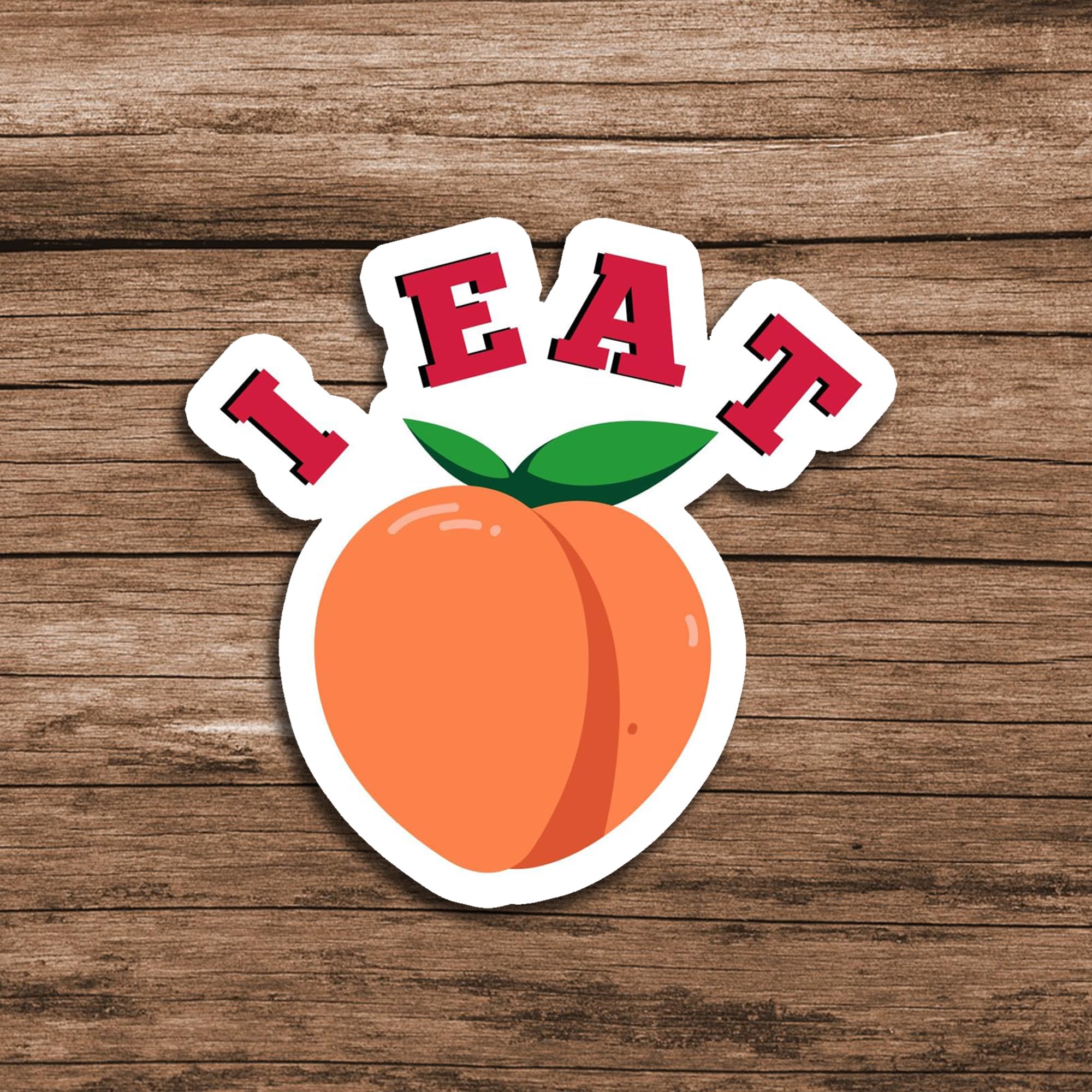 Amazon.com: I Eat Peach Sticker 5 Inch Waterproof Vinyl Funny