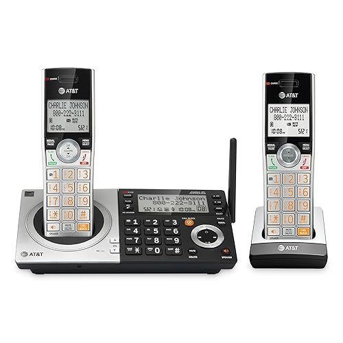 Miniatura 15 de AT&T Teléfono inalámbrico DECT 6.0 de 4 teléfonos inalámbricos para el hogar y la empresa con contestador, pantalla a color de 5", atajo de un solo