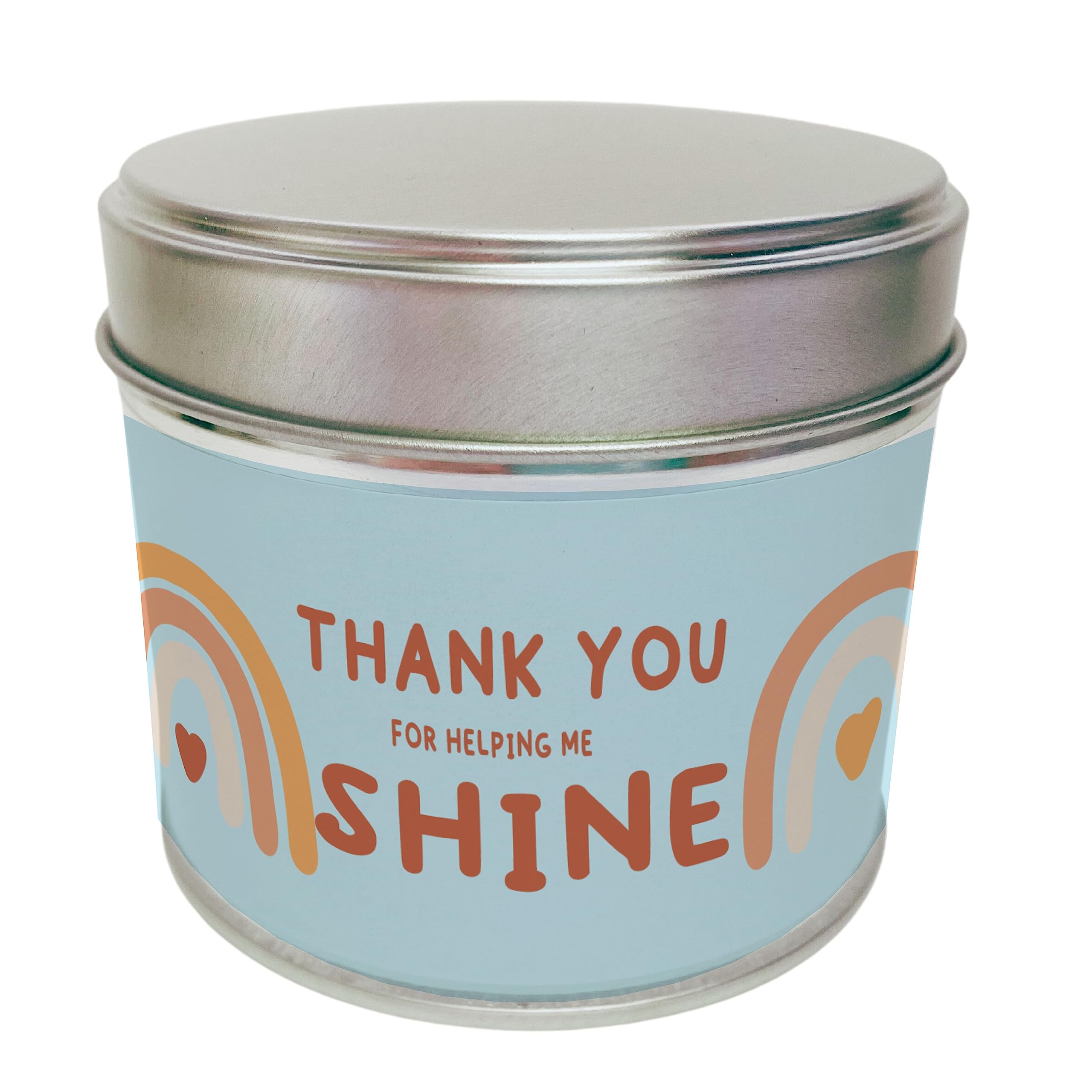Wanky Candles White Thank You Candle For Teacher Appreciation Gift End Of Term Soy Wax Tin Candle