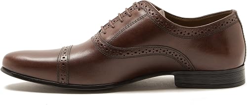 Eyelet Straight Cap Oxford Leather Shoe 