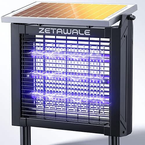 Solar Bug Zapper Outdoor Mosquitos Zapper Solar Powered Bug Zapper