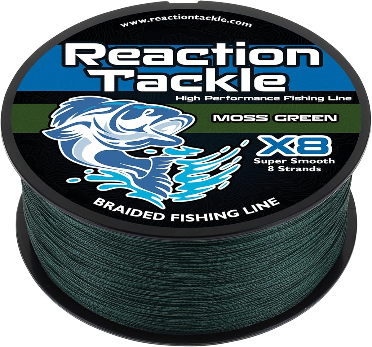 Reaction Tackle Braided Fishing Line - Pro Grade Power Performance for Saltwater or Freshwater Fish - Colored Fishing Line Braid for Extra Visibility