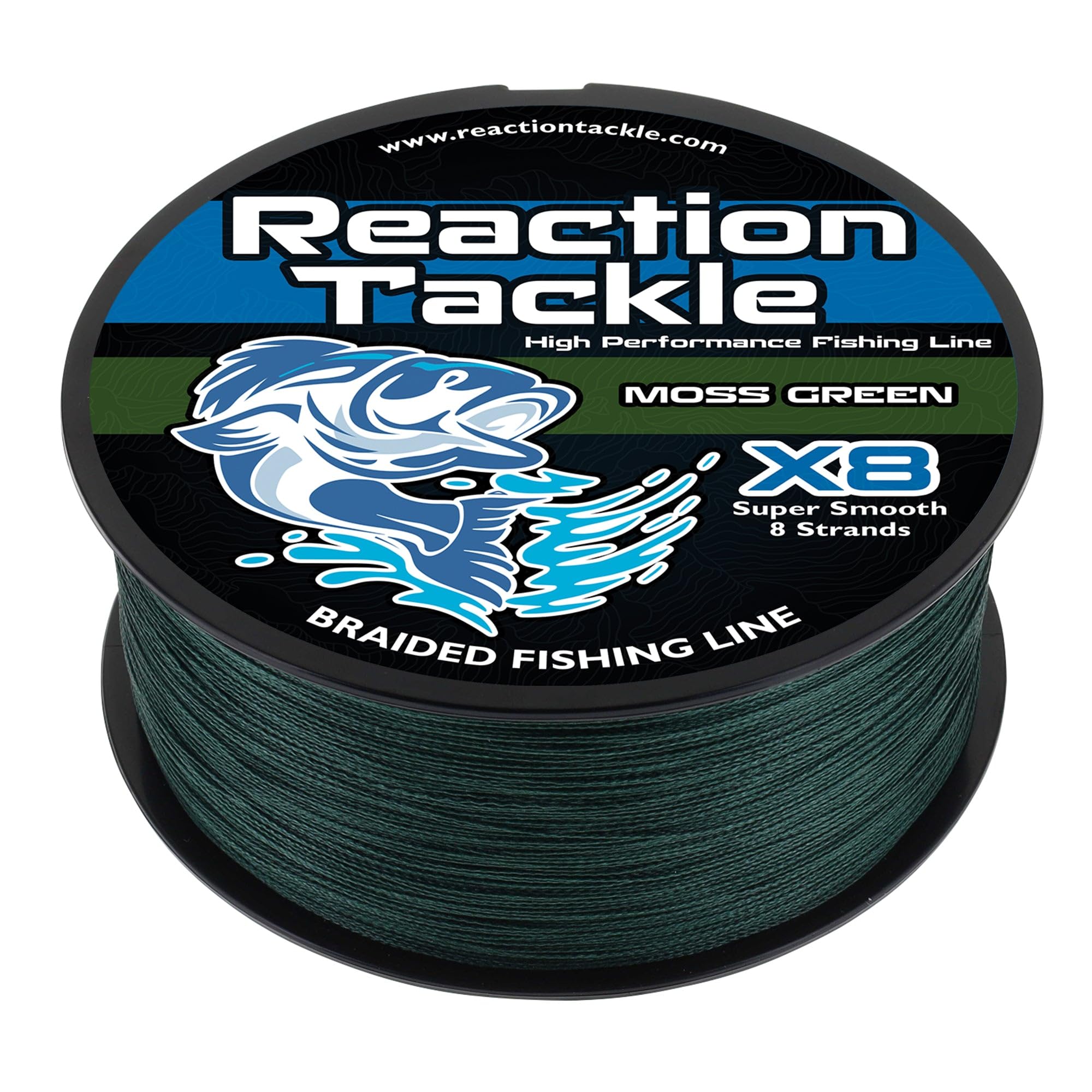 Reaction Tackle Braided Fishing Line - Pro Grade Power Performance for Saltwater or Freshwater Fish - Colored Fishing Line Braid for Extra Visibility