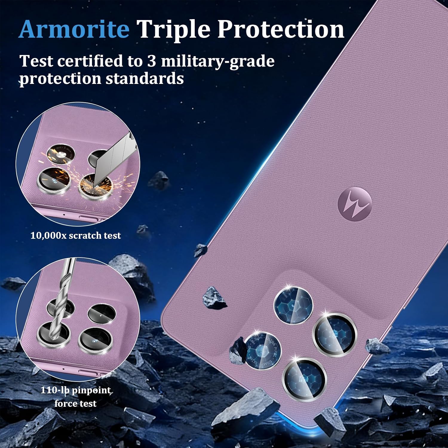 Compatible with Motorola Moto G Stylus 5g 2026/2025 Camera Lens Protector, Individual Metal Camera Cover Screen Protector,9H Hardness, Scratch-Resistant, Case Friendly
