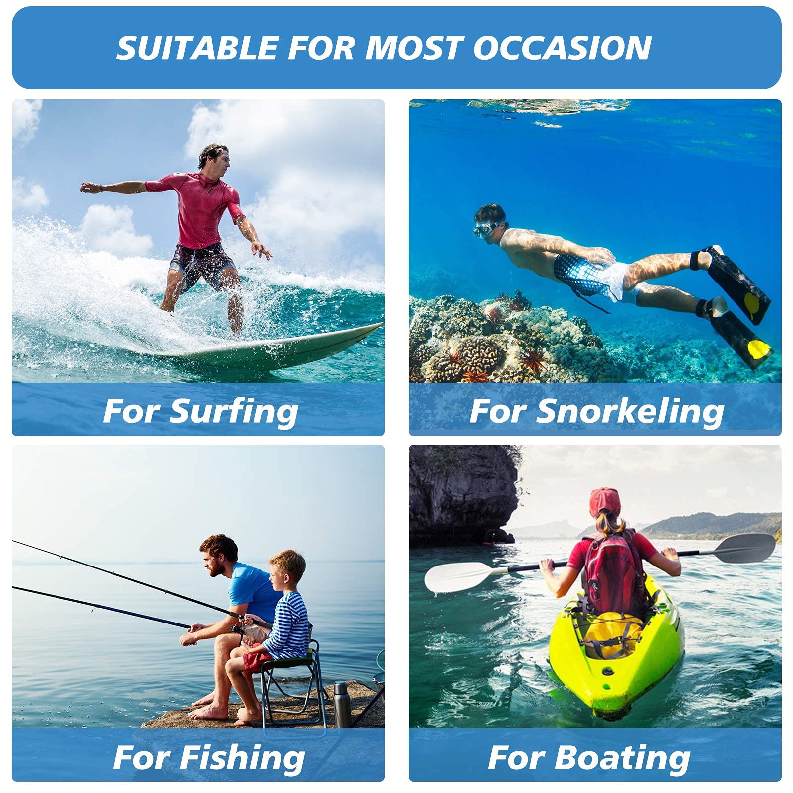QKURT 4 Pezzi Portachiavi in Sughero, 53 mm Portachiavi Sughero Galleggiante Galleggiante Chiave Leggero Accessori Sport Acquatici per Nuoto Immersioni Pesca Canoa Vela Kayak Barca Marina