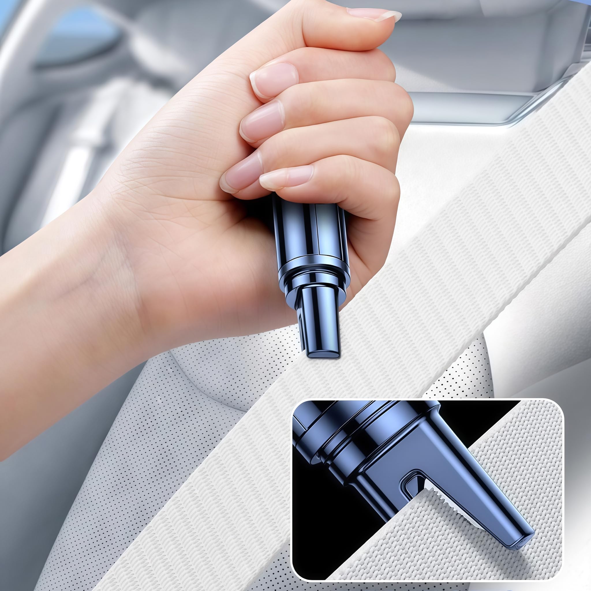 Voiture Marteau d’Urgence 2 pièces – Coupe-Courroie, Marteau d’Urgence avec TÜV, Briseur de vitres et Outil de Sauvetage, Safe Pro X Car (81,5 mm, 30 g)