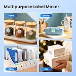 PM260 Label Maker Machine with Tape, 2 Inch Label Tape Maker Bluetooth Label Printer, Inkless Portable Label Maker with Smart AI APP for Home, Kitchen, School, Office Organization, Black