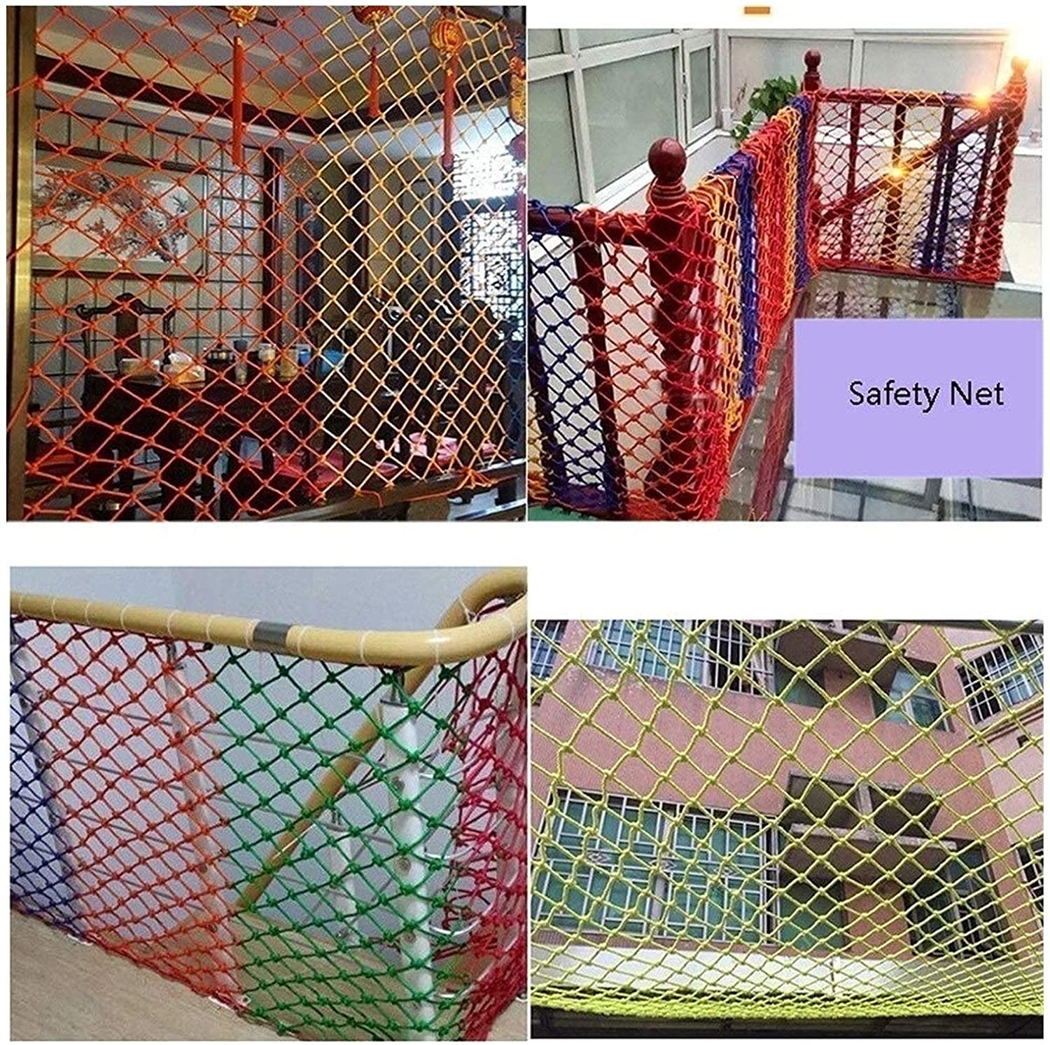 Nylon-Sicherheitsnetz für Innendecke, strapazierfähiges Seilnetz für Spielplatz, Garten und Haustierschutz