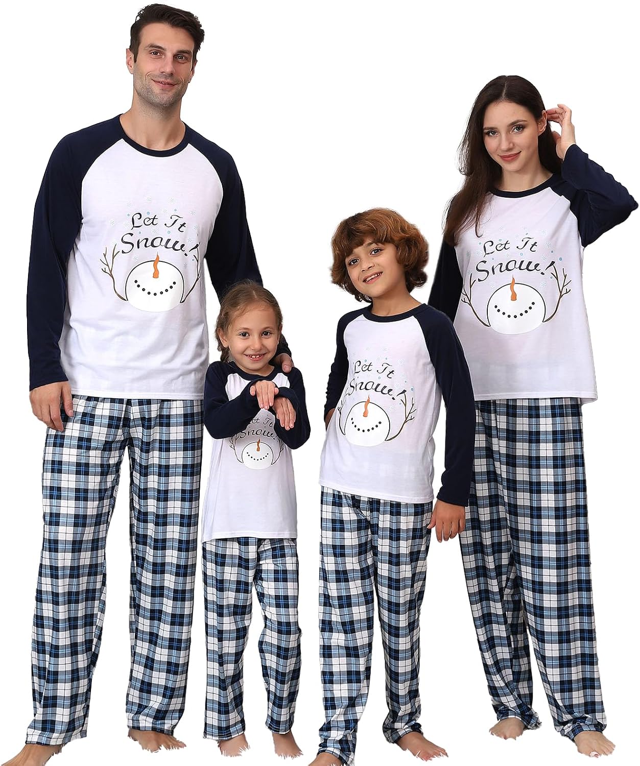ANGELGGH Matching Christmas Pajamas for Family, Cute Vacation PJs Sets for Couples/Women/Men, Xmas 2 Piece Jammies Sleepwear