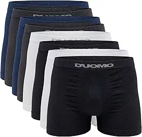 Kit 8 Cuecas Boxer Duomo Sem Costura Algodão Microfibra Masculina Box