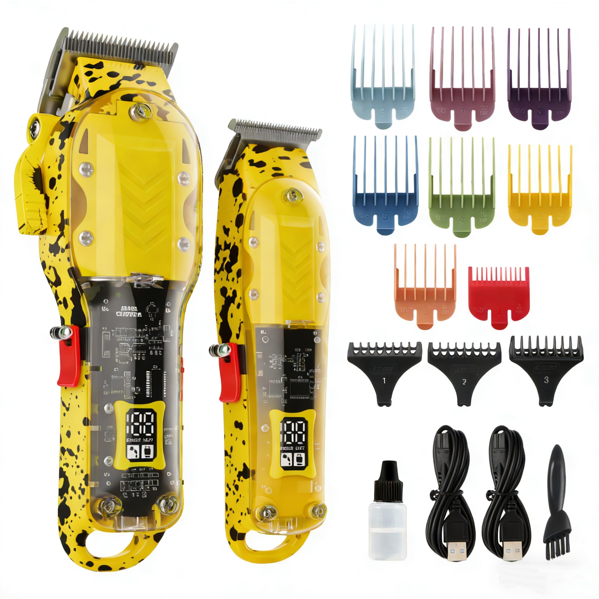 Professional Hair Clippers for Woman Yellow Set