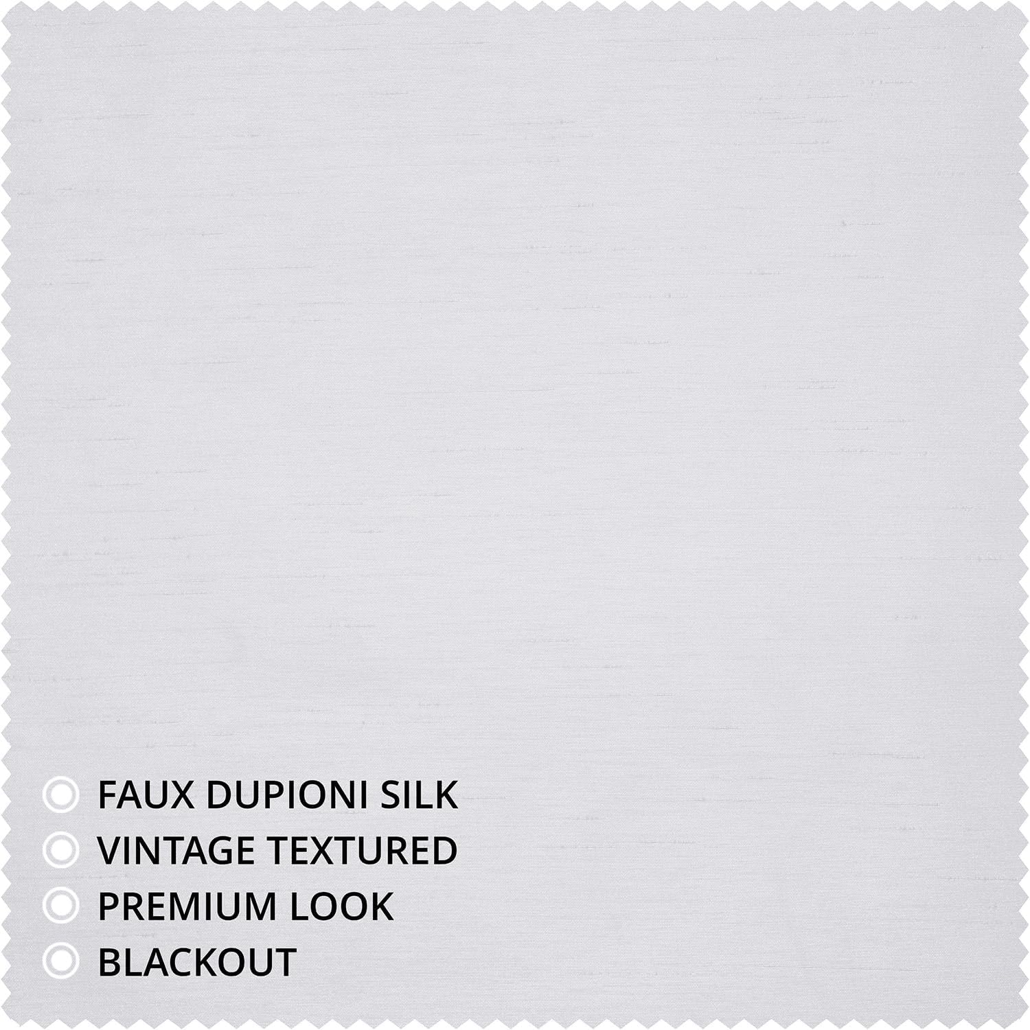 HPD Half Price Drapes Extra Wide Faux Silk Blackout Curtains 96 Inches Long for Bedroom & Living Room Vintage Textured Blackout Curtain (1 Panel), 100W x 96L, Ice