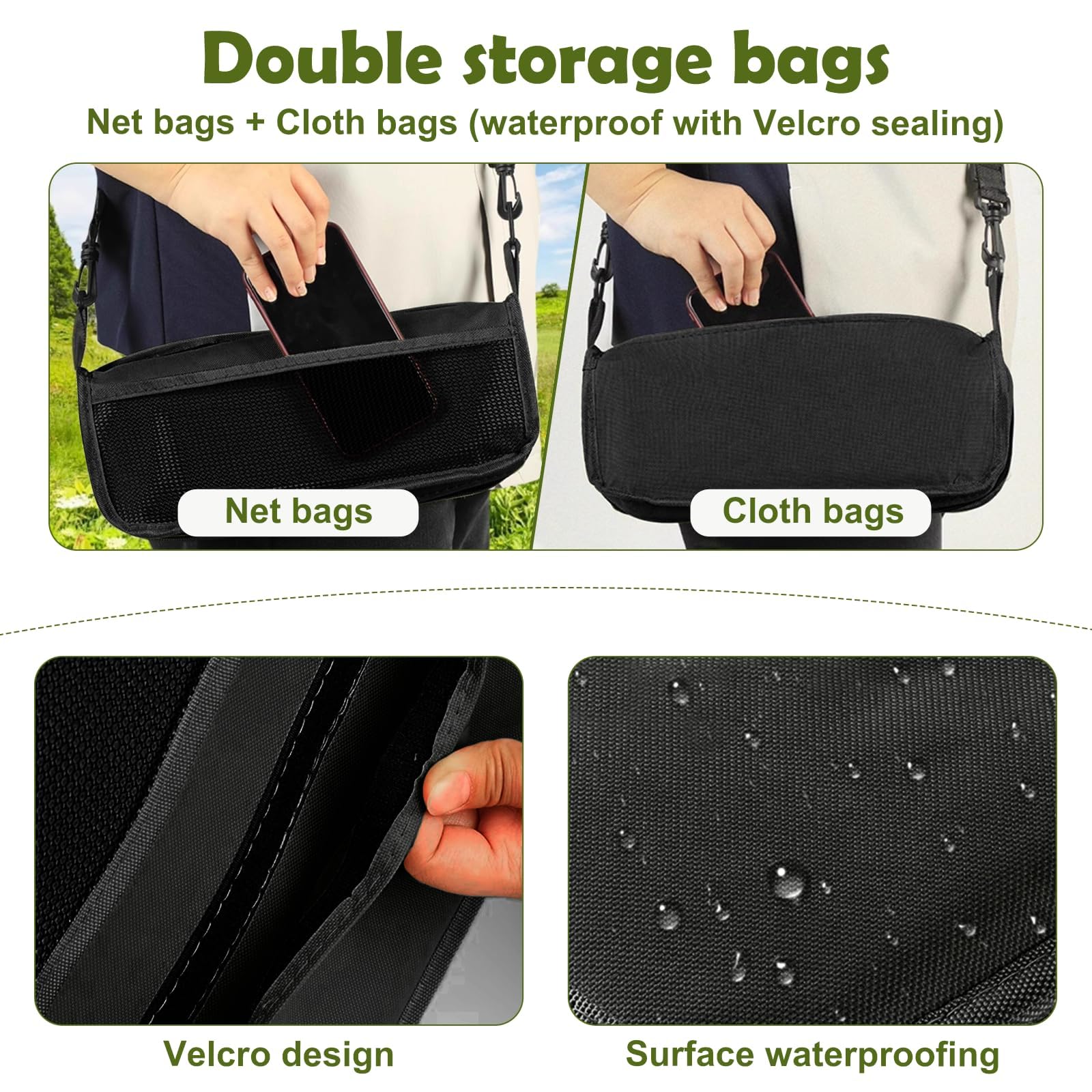 nnOuOnn Tragbarer Faltbarer Rucksackhocker für Camping, kleine Klapphocker für Erwachsene, leichte Mini-Taschen-Klapp-Teleskopstühle für Angeln, Reisen, Wandern, Garten