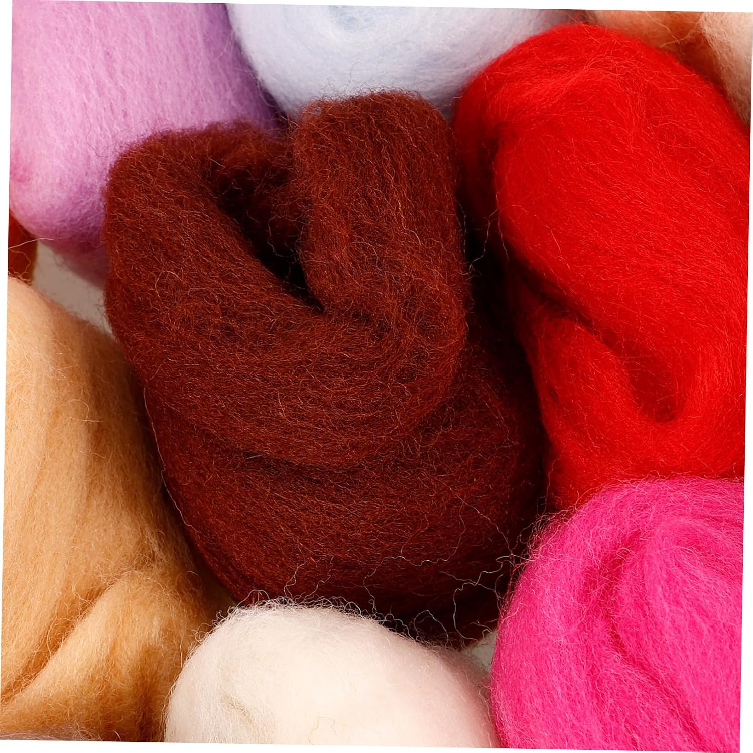 LIFKOME Rtificial Handmade Felt Pad Working Kit Needle Felting Materials Pack Easy Instructions