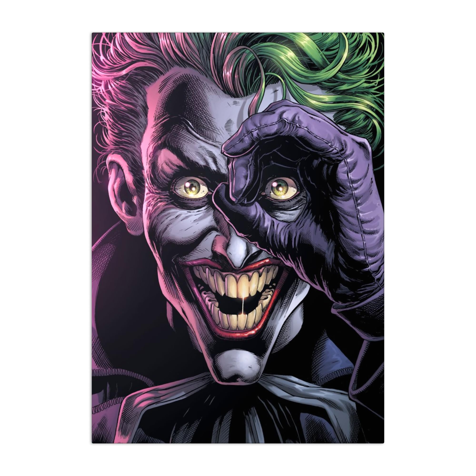 Poster Métallique Batman Three Jokers Affiche Métal Fixation Aimant