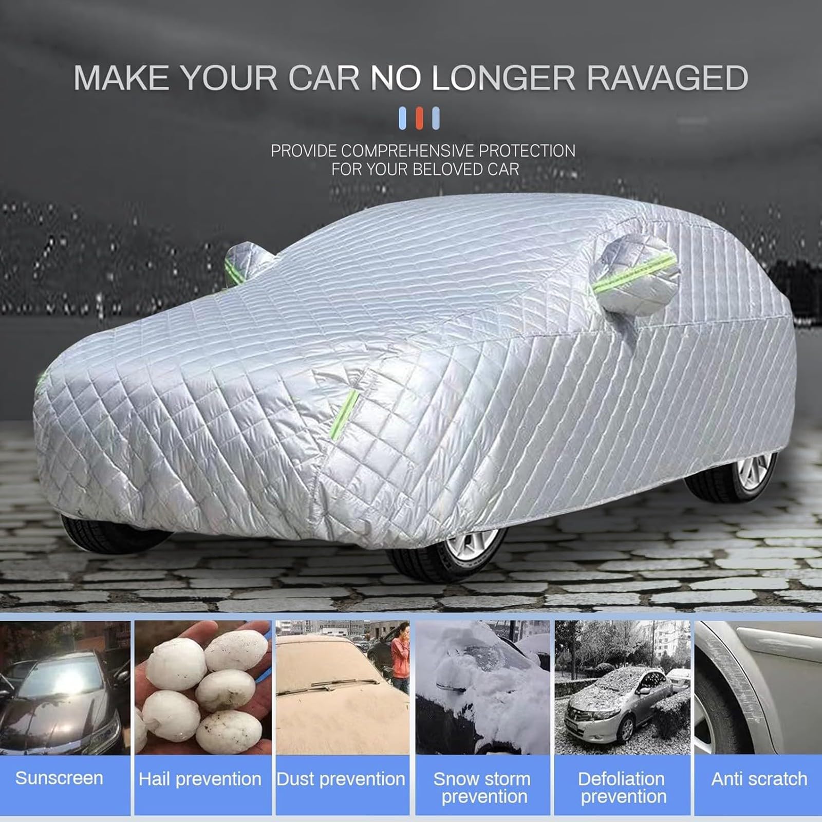 Hagelschutzplane Auto Winter für BMW Z3/Z3 Roadster 1996-2003, Halbgarage für Auto Winddicht, Regendicht, Autoabdeckung Hagelschutz fürs Außenbereich, Silber