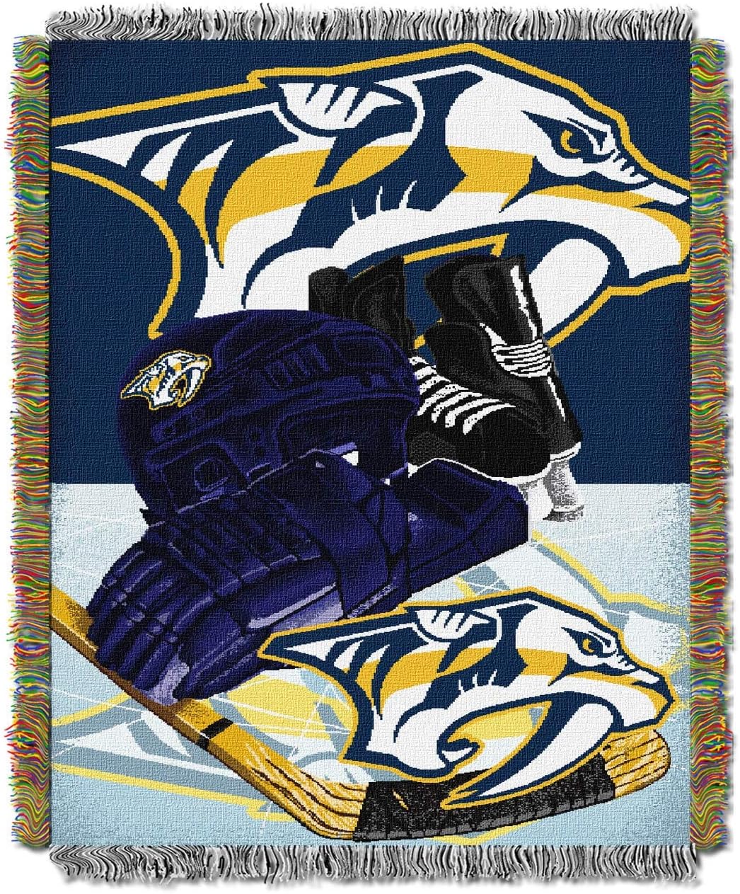 Officially Licensed NHL "Homefield Ice Advantage" Woven Tapestry Throw Blanket, 48" x 60", Multi Color