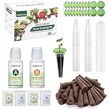 166pcs Hydroponic Pods Kit: Compatible with Aerogarden Grow Anything Herb Kits - Includes Grow Sponges Grow Baskets Grow Domes Labels A&amp;B Plant Food - Hydroponics Supplies for Most Brand