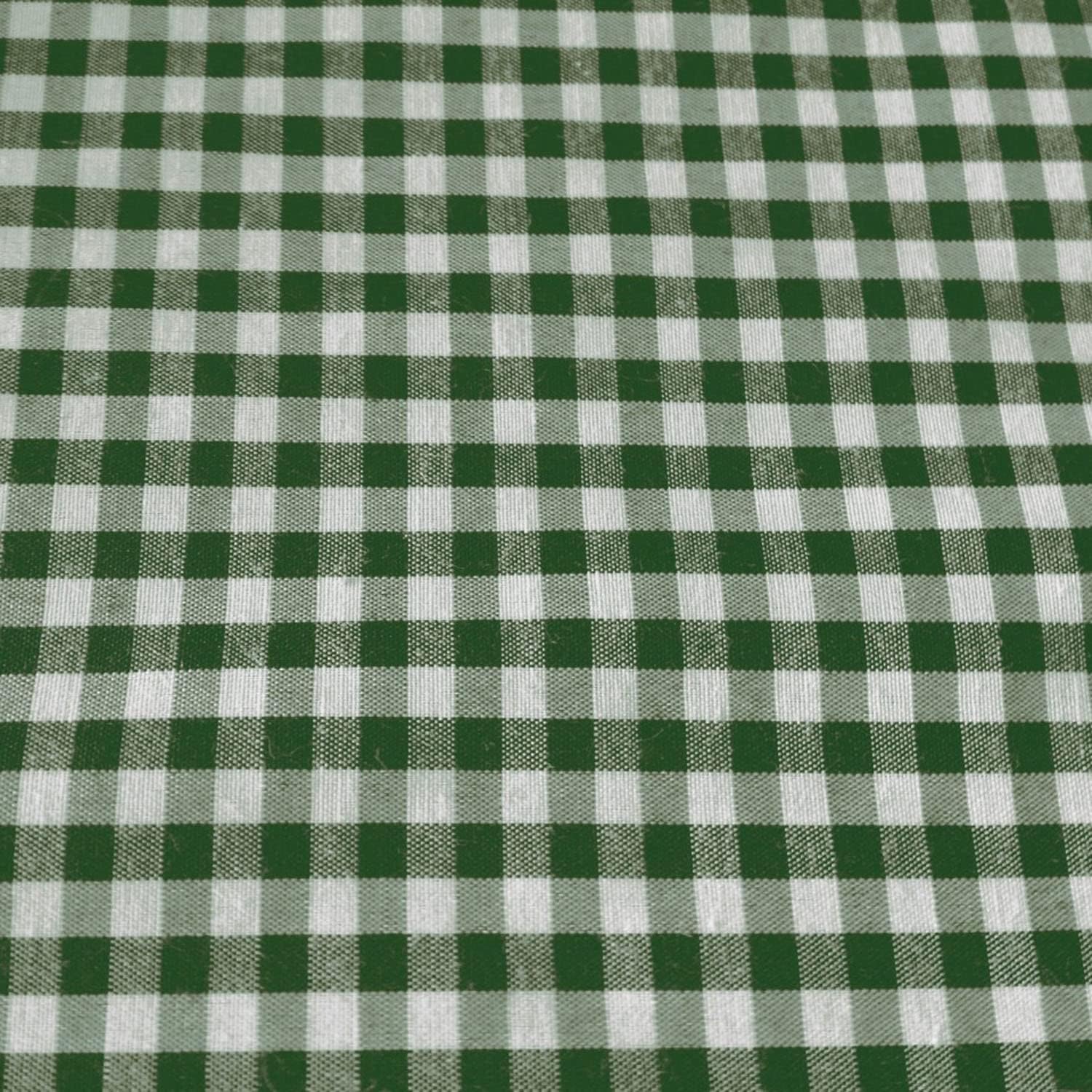 Cotton 1/8 Gingham Checkered Print Fabric by The Yard 58 Inch Wide/Country Farmhouse Fabric/Craft & Sewing Material (1 Yard, Hunter Green)