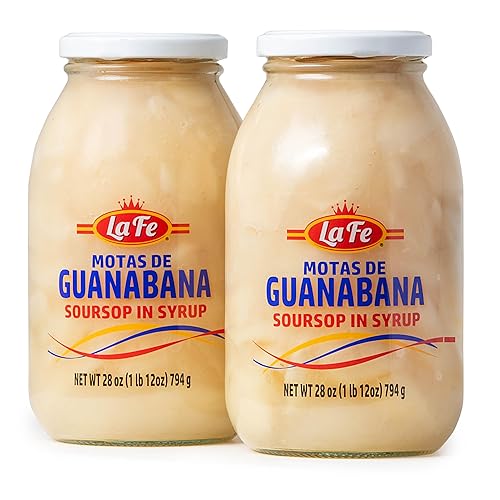La Fe Motas de Guanábana 28oz - Paquete de 2 - Guanábana Pulpa de Guanabana de la Costa Caribe de Colombia - Pulpa de Graviola