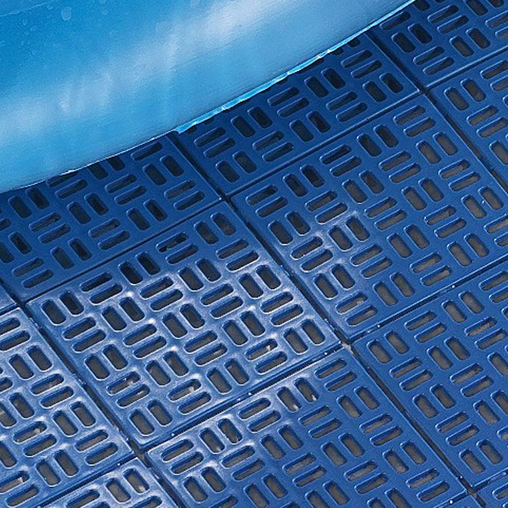 WELL HOME MOBILIARIO & DECORACIÓN Pack 3 baldosas para jardín efecto drenaje de 55,5x55,5 cm. Cobertura total 0,9 m2 – Colección Marte – Azul