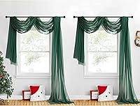 Vista 39 de NICETOWN Paneles de Cortinas Transparentes para Cama con Dosel 216 - Decoración del Hogar Cenefa de Gasa Transparente para Boda