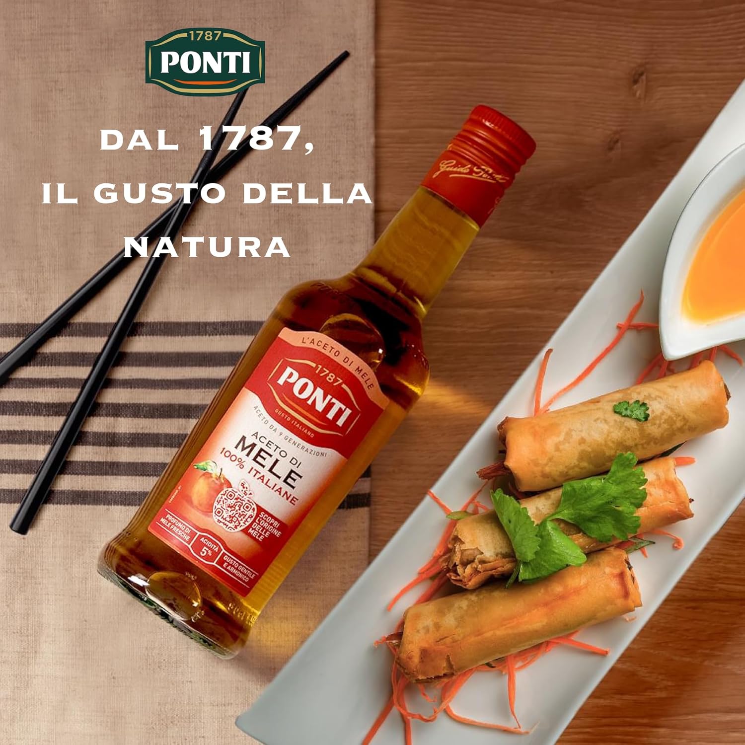 Ponti, Aceto di Mele 100% Italiane, Aceto di Mele dal Gusto Gentile e Armonico, Acidità 5%, Ideale per Insaporire le tue Insalate e Carni, 100% Made in Italy, 500 ml 500 ml (Confezione da 1) Aceto Di Mele - Immagine 5